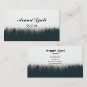 Carte De Visite Belle photo d'une forêt épaisse dans le brouillard (Devant / Derrière)