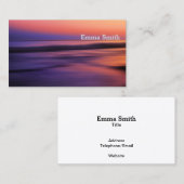 Carte De Visite Belle photo Ocean Sunset (Devant / Derrière)