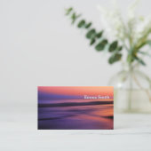 Carte De Visite Belle photo Ocean Sunset (Debout devant)