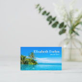 Carte De Visite Belle piscine extérieure de luxe dans l'hôtel (Debout devant)