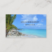Carte De Visite Belle Plage Tropicale Turquoise  (Devant)