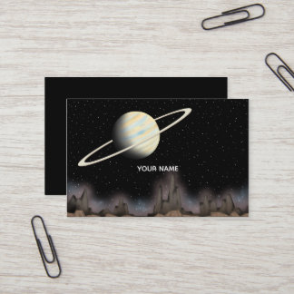 Carte De Visite Belle planète debout dans l'espace extra-atmosphér