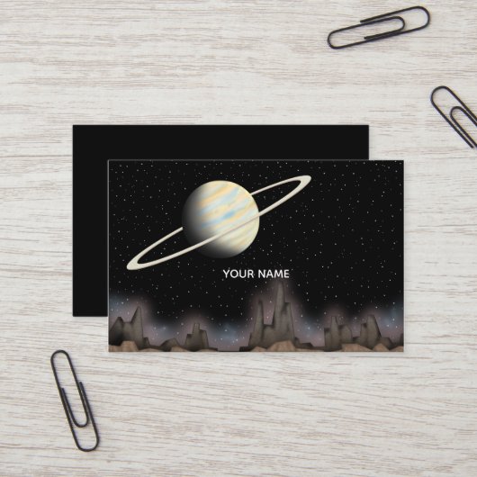 Carte De Visite Belle planète debout dans l'espace extra-atmosphér (Devant/Arrière en situation)