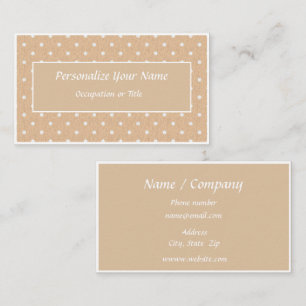 Carte De Visite Belle Polka Beige Point Chic Mood