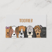 Carte De Visite Belle race de chiens illustrée Grooming (Devant)