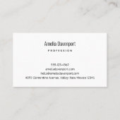 Carte De Visite Belle rainbow Color Splatters Design abstrait (Dos)