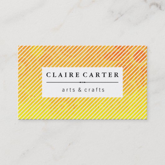 Carte De Visite Belle rayures diagonales florales (Devant)