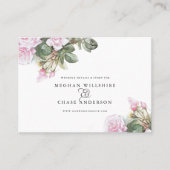 Carte De Visite Belle rose peinte Roses BarefootBride™ (Devant)