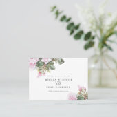Carte De Visite Belle rose peinte Roses BarefootBride™ (Debout devant)