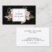 Carte De Visite Belle rose Roses Moderne Élégance II (Devant / Derrière)