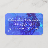 Carte De Visite Belle Sapphire Blue Dahlia Flower (Devant)