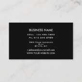 Carte De Visite Belle Sassy Unique Élégante Botique (Dos)