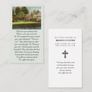 Carte De Visite Belle scène de jardin violet rouge bleu vert