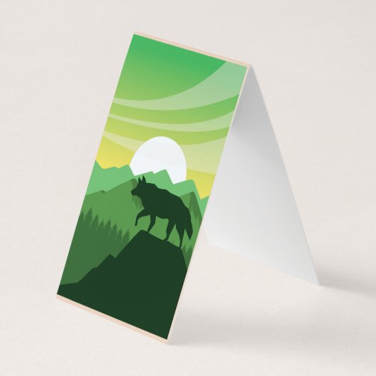 Carte De Visite Belle scène de loup (Dos)