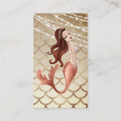 Carte De Visite Belle Sirène en Gold Beach Rose (Dos)