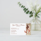 Carte De Visite Belle Sirène en Gold Beach Rose (Debout devant)