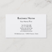 Carte De Visite Belle sirène sous la mer (Dos)