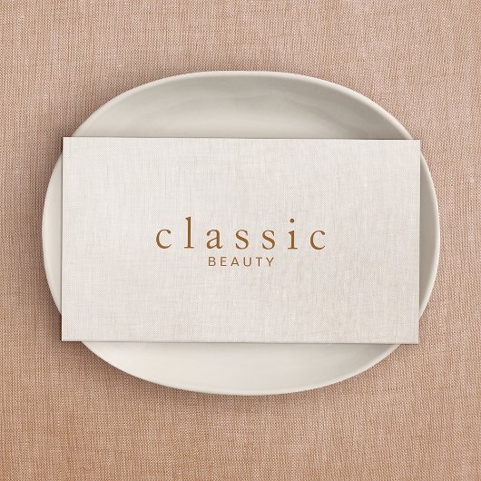 Carte De Visite Belle sobre look Linge Beige