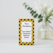 Carte De Visite Belle texture de gisement de tournesol (Debout devant)