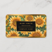 Carte De Visite Belle Tournesol Collection Moderne (Devant)