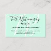 Carte De Visite Belle Verte Dents Blanchissant Conseils de soins p (Devant)