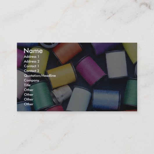 Carte De Visite Belles bobines de fil (Devant)