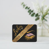 Carte De Visite Belles cils -Or Rose (Debout devant)