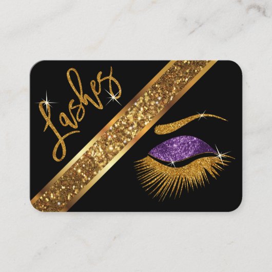 Carte De Visite Belles cils - Violet (Devant)