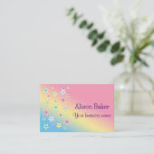 Carte De Visite Belles étoiles avec des visages aux couleurs paste (Debout devant)