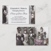 Carte De Visite Belles femmes victoriennes dans de longues robes (Devant / Derrière)