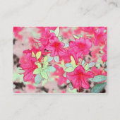 Carte De Visite Belles fleurs d'azalée rose (Dos)