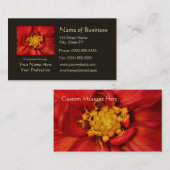 Carte De Visite Belles fleurs de dahlia orange élégant (Devant / Derrière)