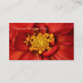 Carte De Visite Belles fleurs de dahlia orange élégant (Dos)