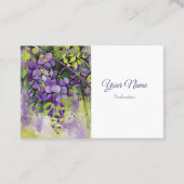 Carte De Visite Belles Fleurs De Wisteria En Aquarelle (Devant)