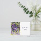 Carte De Visite Belles Fleurs De Wisteria En Aquarelle (Debout devant)