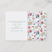 Carte De Visite Belles fleurs du jardin Botanique (Dos)