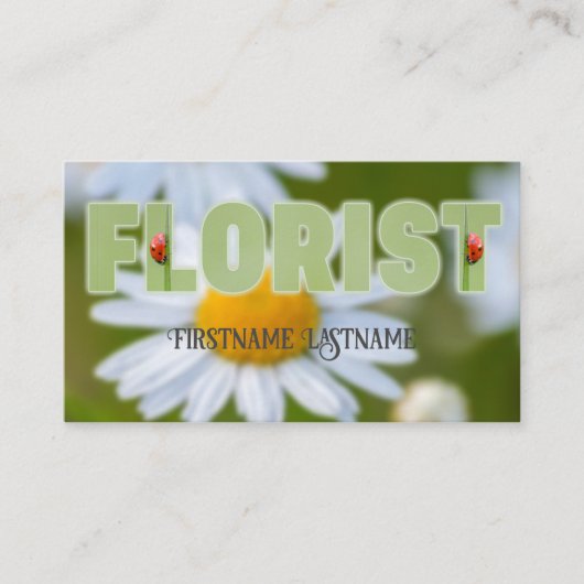 Carte De Visite Belles fleurs pour fleuristes et experts du jardin (Devant)