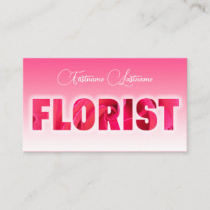 Carte De Visite Belles fleurs pour fleuristes et experts du jardin