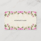 Carte De Visite Belles fleurs sur beige clair (Devant)