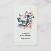 Carte De Visite Belles papillons et fleurs (Devant)