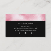 Carte De Visite Belles parties scintillantes roses de ★ (Dos)