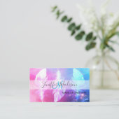 Carte De Visite Belles plumes dans l'espace.                       (Debout devant)