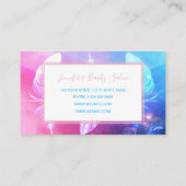 Carte De Visite Belles plumes dans l'espace.                       (Dos)