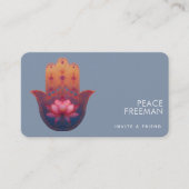 Carte De Visite Bénédiction du Lotus | Main de Hamsa (Devant)