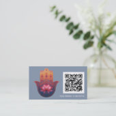 Carte De Visite Bénédiction du Lotus | Main de Hamsa (Debout devant)