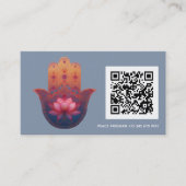 Carte De Visite Bénédiction du Lotus | Main de Hamsa (Devant)