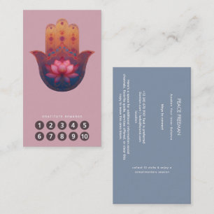 Carte De Visite Bénédiction du Lotus Main de Hamsa