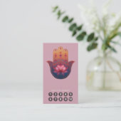 Carte De Visite Bénédiction du Lotus | Main de Hamsa (Debout devant)