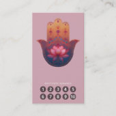 Carte De Visite Bénédiction du Lotus | Main de Hamsa (Devant)