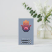 Carte De Visite Bénédiction du Lotus | Main de Hamsa (Debout devant)